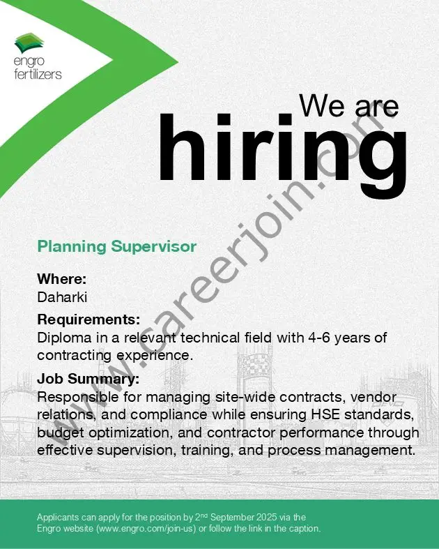 Engro Corporation Limited Jobs August 2025 2
