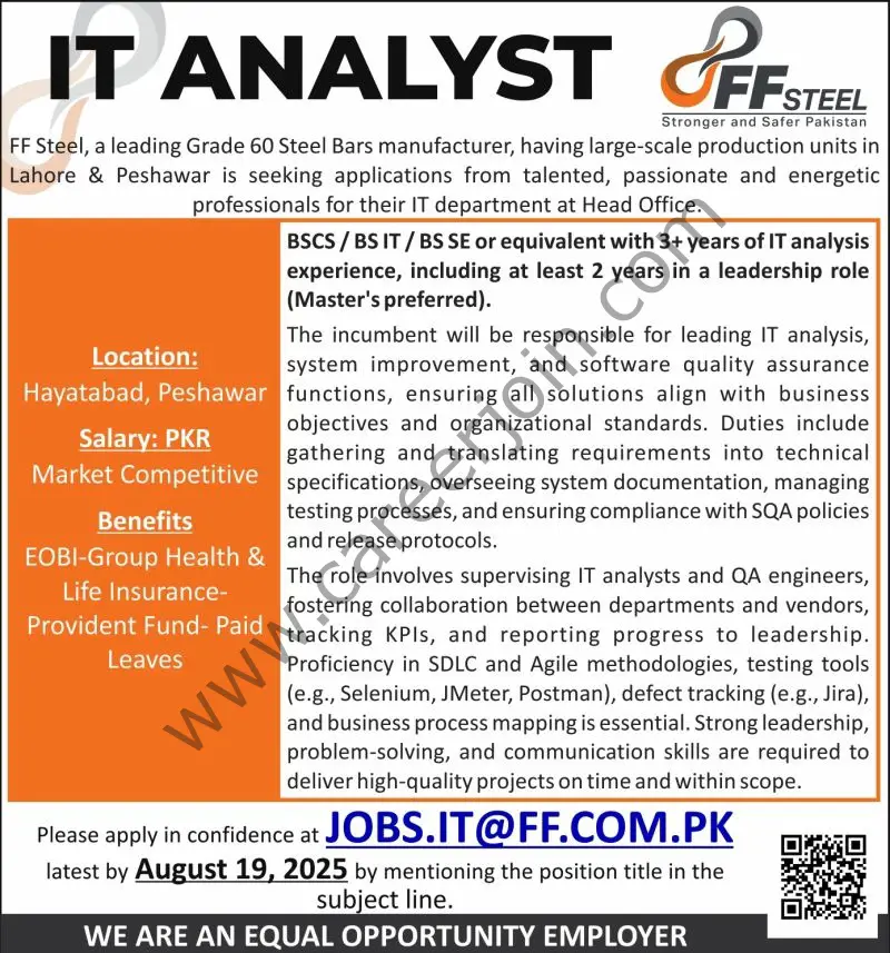 FF Steel Jobs August 2025 2