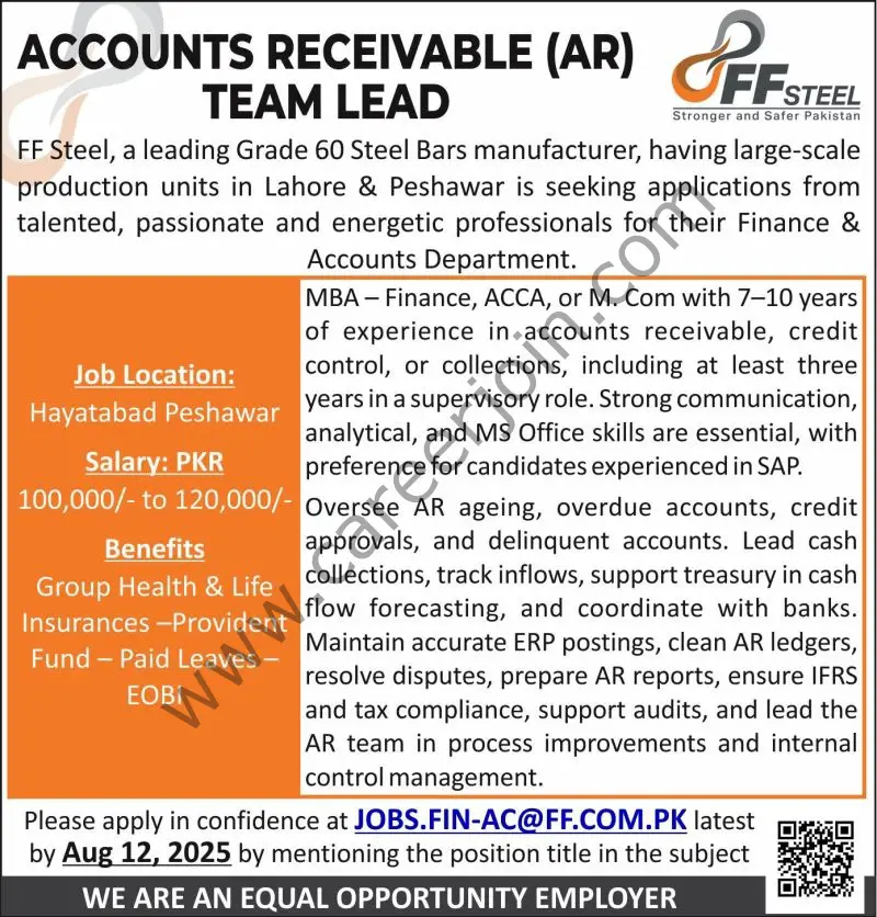 FF Steel Jobs August 2025 2