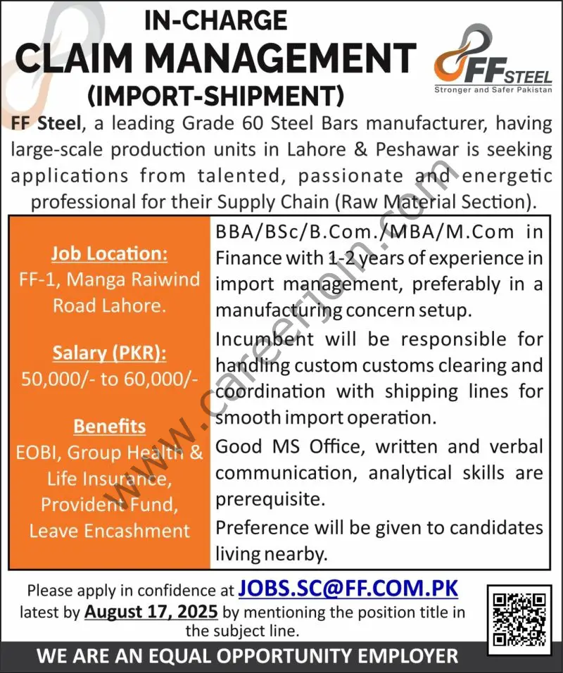 FF Steel Jobs August 2025 3