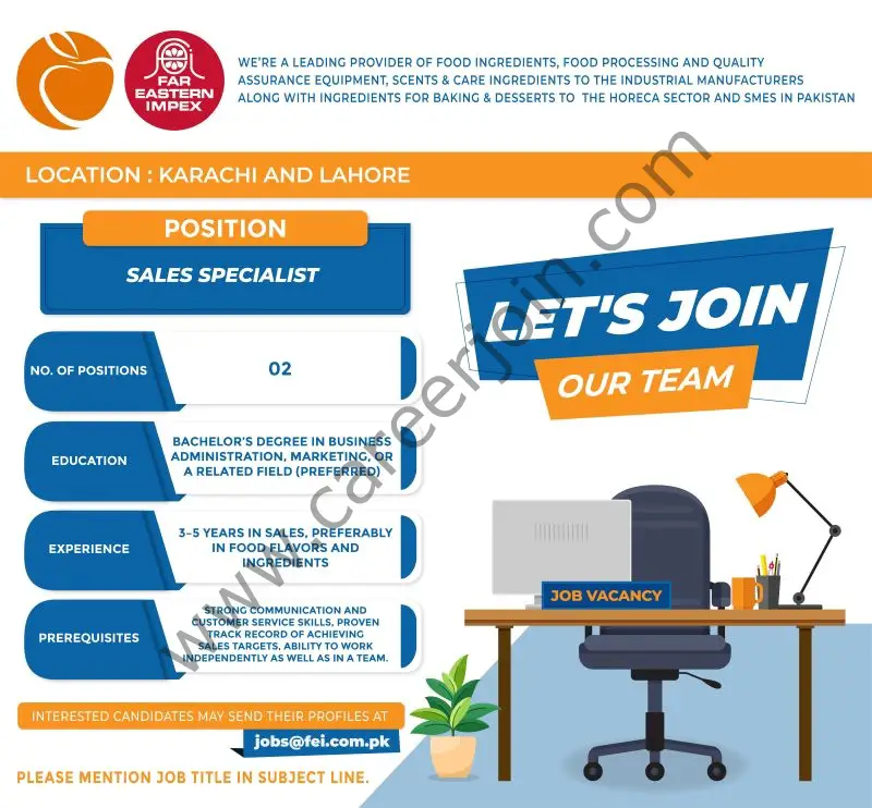Far Eastern Impex Pvt Ltd Jobs Sales Specialist 1