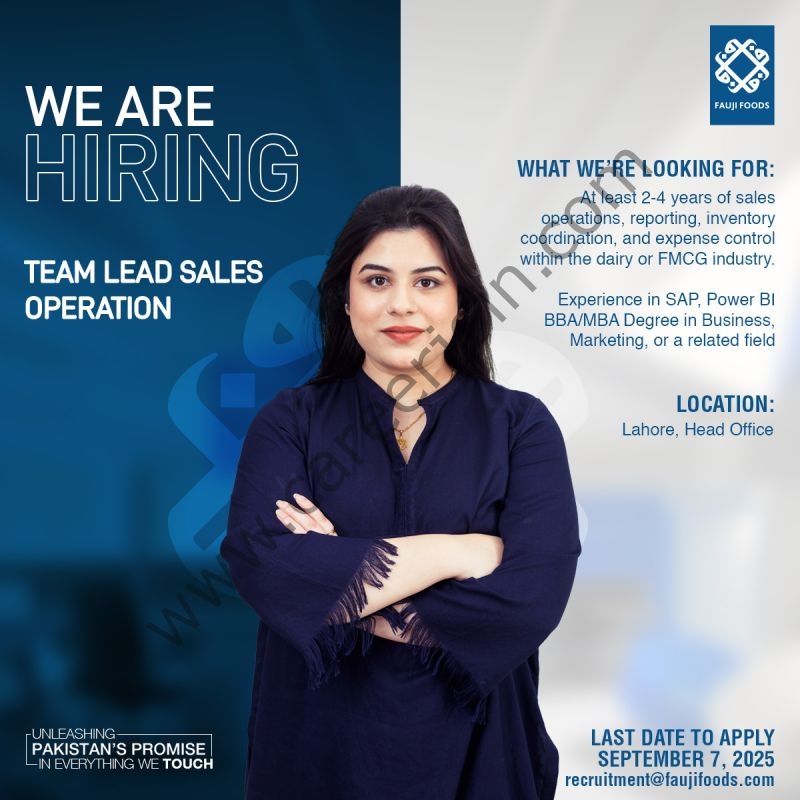Fauji Foods Limited Jobs September 2025 2