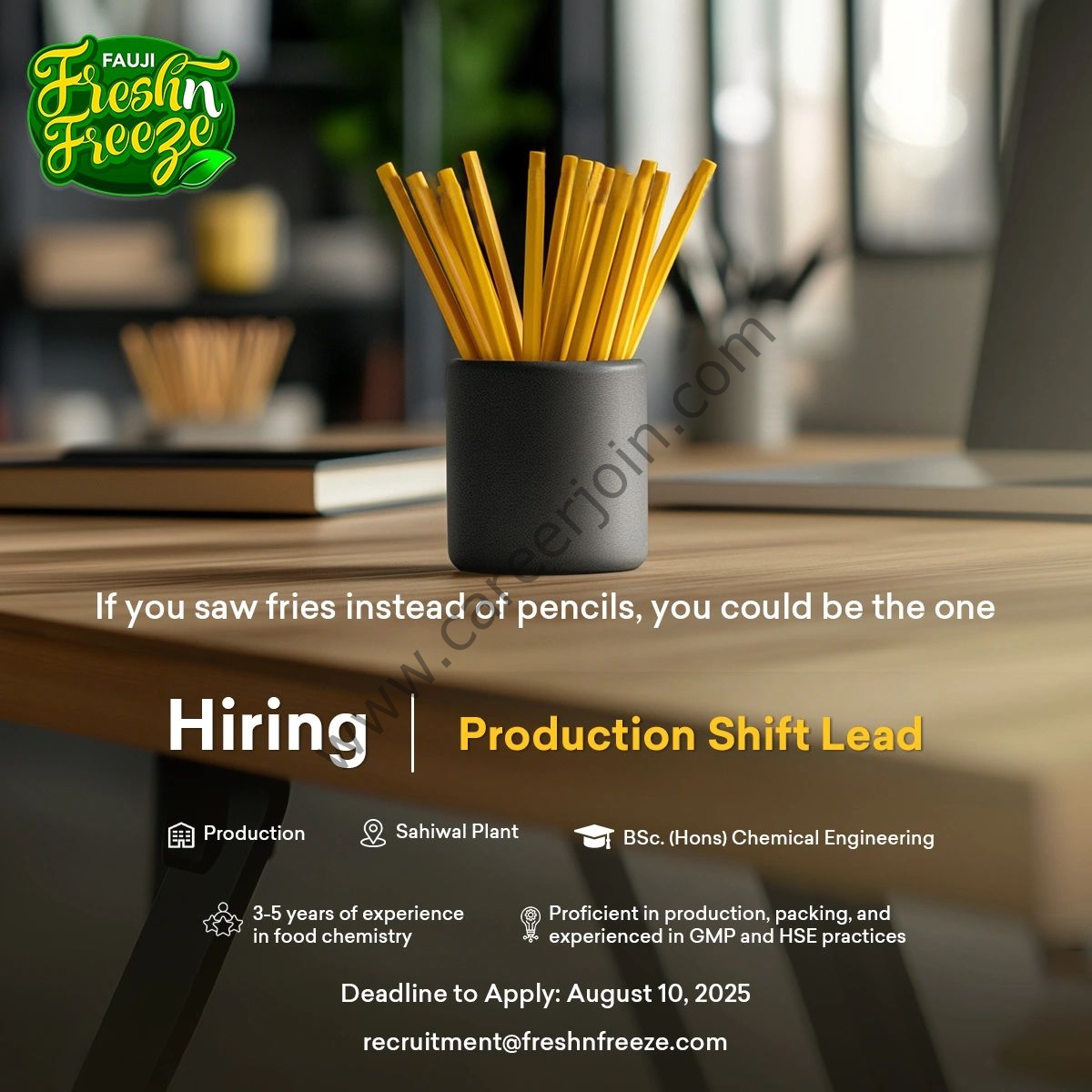 FAUJI Fresh n Freeze Limited Jobs Production Shift Lead 1