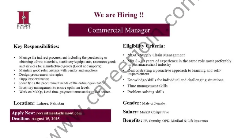 Himont Group Jobs August 2025 1