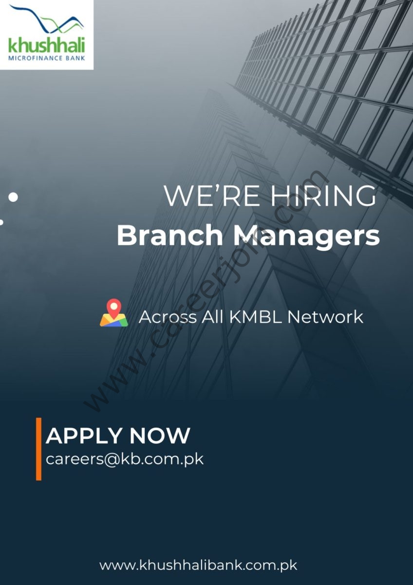 Khushhali Microfinance Bank Limited Jobs Branch Manager 1