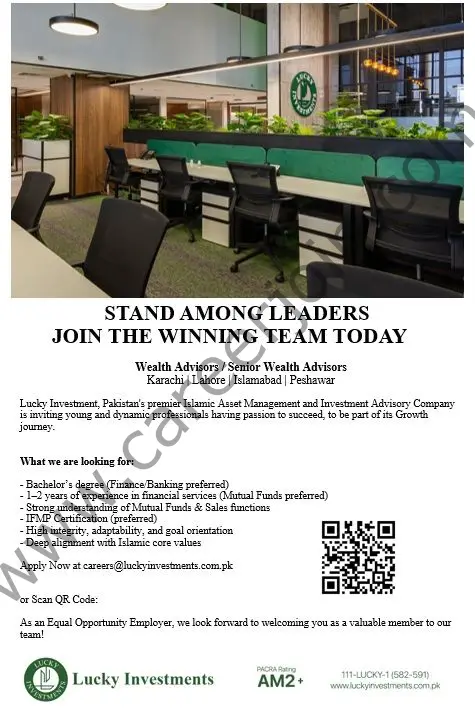 Lucky Investments Limited Jobs Wealth Advisors / Senior Wealth Advisors 1