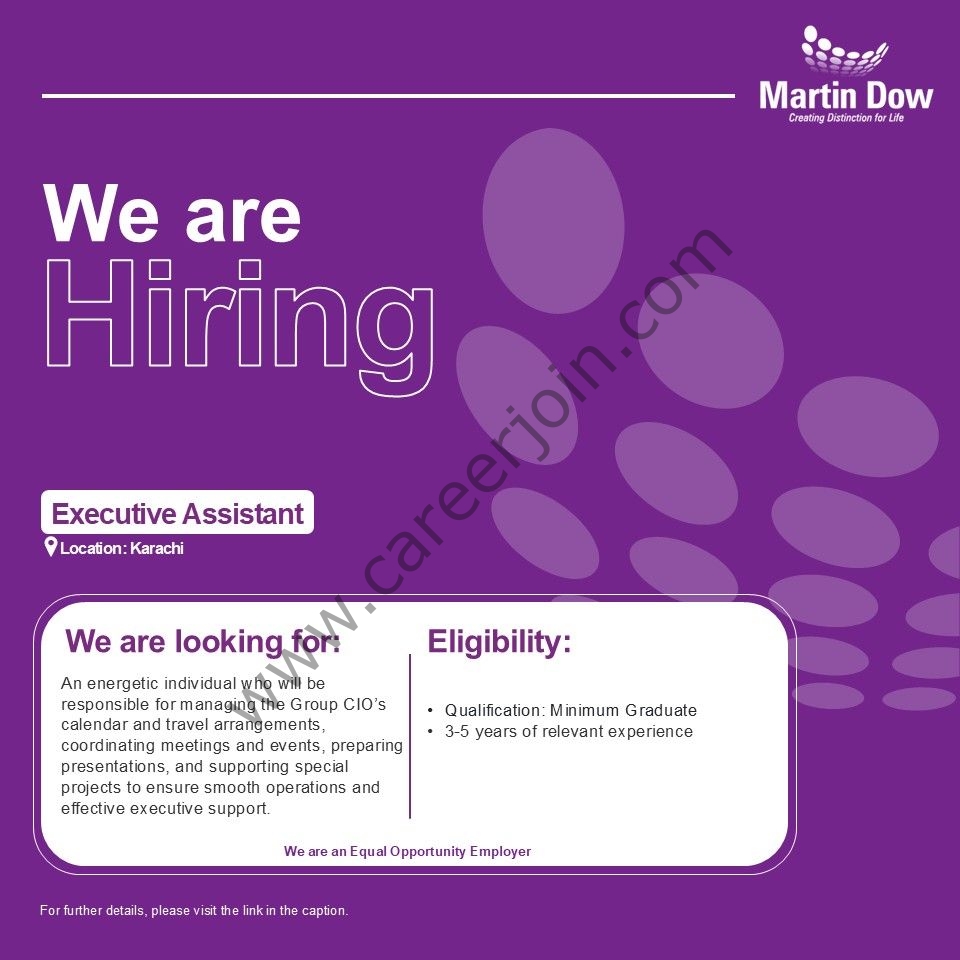 Martin Dow Limited Jobs Executive Assistant 1