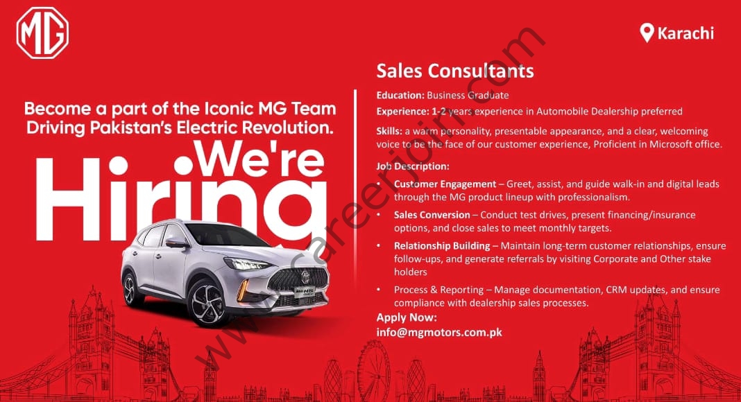 MG Motors Jobs August 2025 1