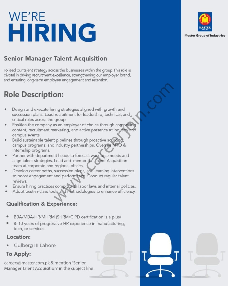 Master Group Of Industries Jobs Senior Manager Talent Acquisition 1