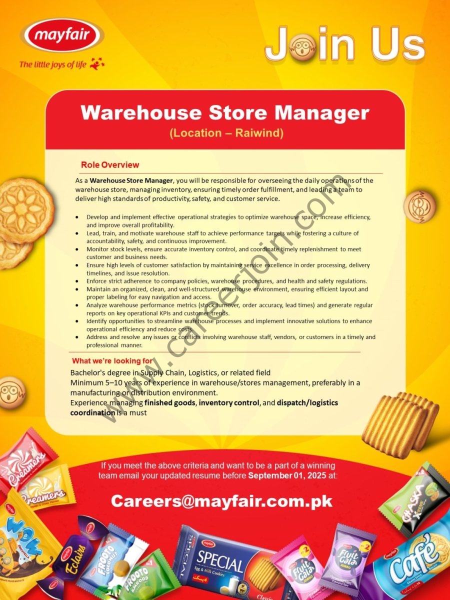 Mayfair Pakistan Jobs Warehouse Store Manager 1