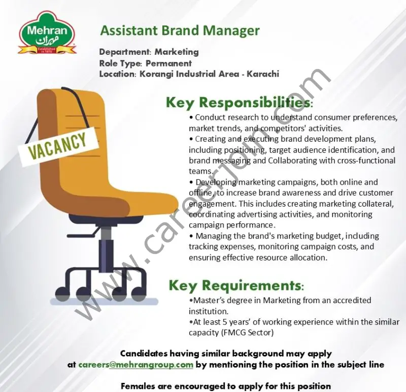 Mehran Group Jobs Assistant Brand Manager 1