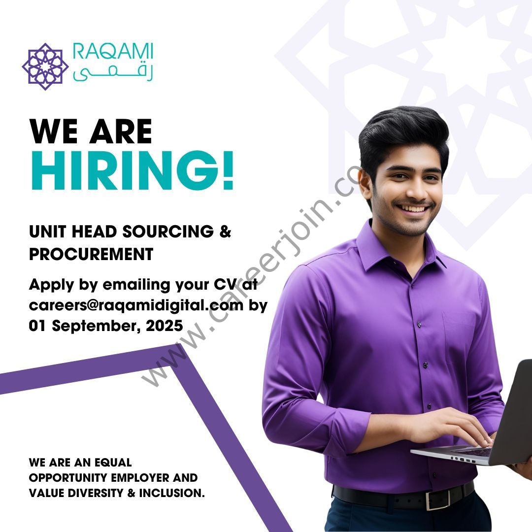 Raqami Islamic Digital Bank Jobs Unit Head Sourcing & Procurement 1