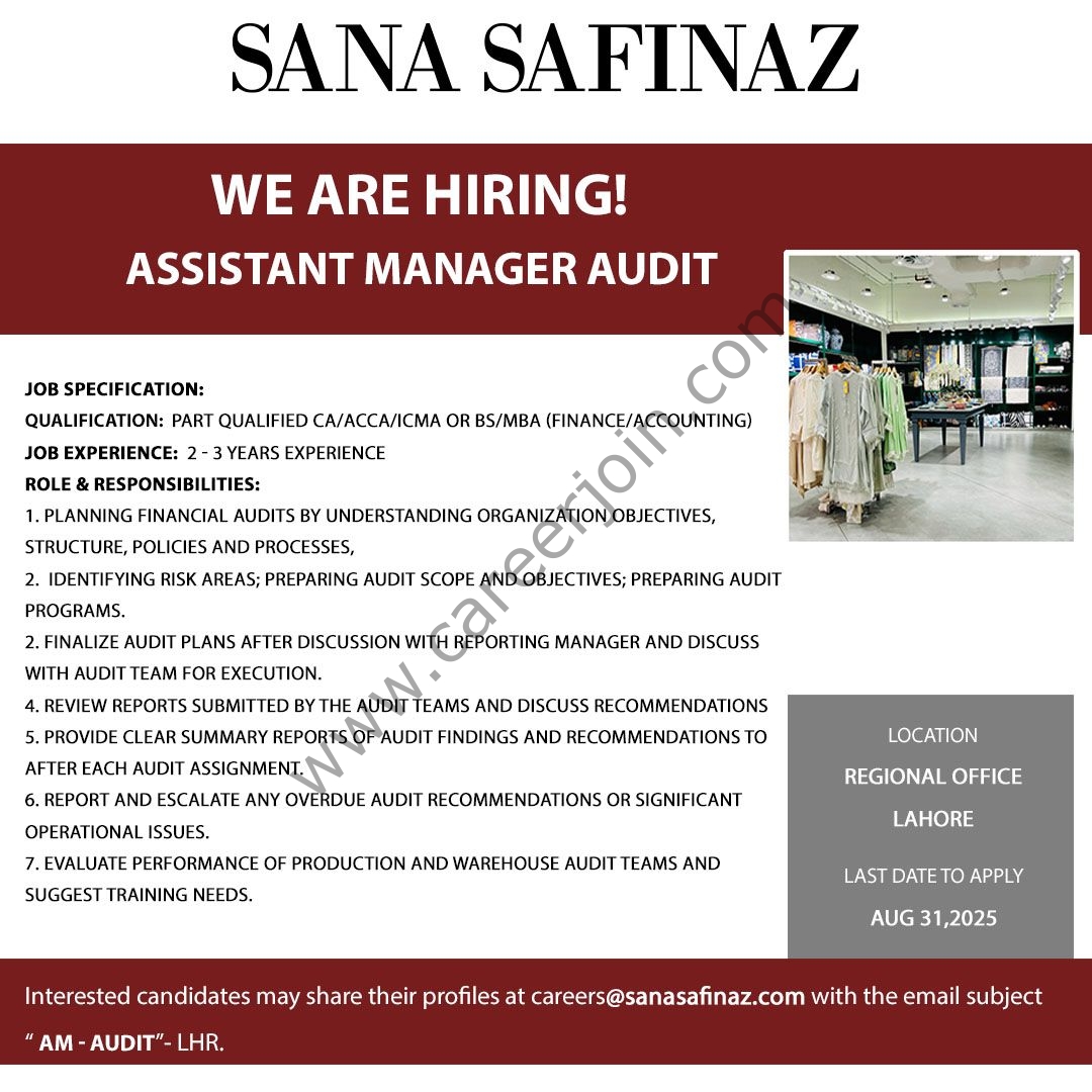 Sana Safinaz Jobs AM Audit 1