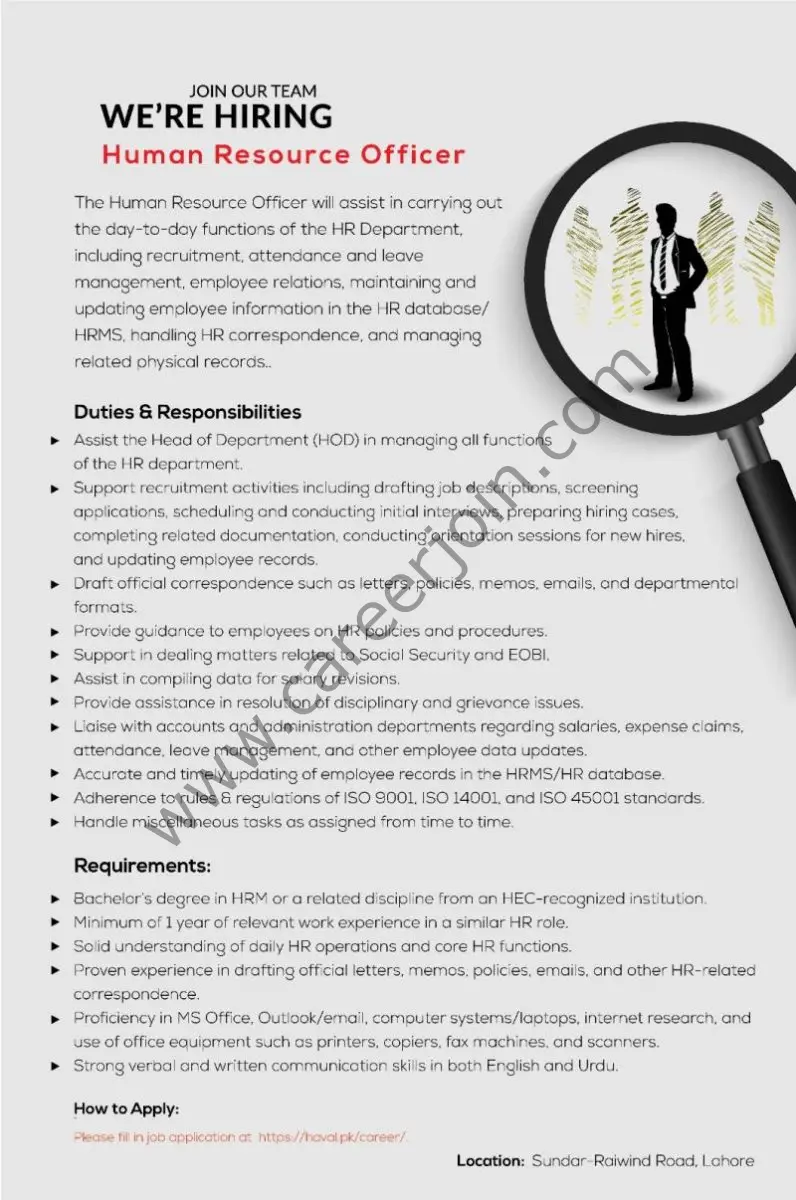 Sazgar Pakistan Jobs Human Resource Officer 1