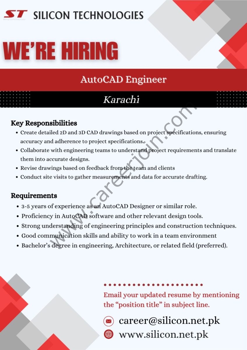 ST Silicon Technologies Jobs AutoCAD Engineer 1
