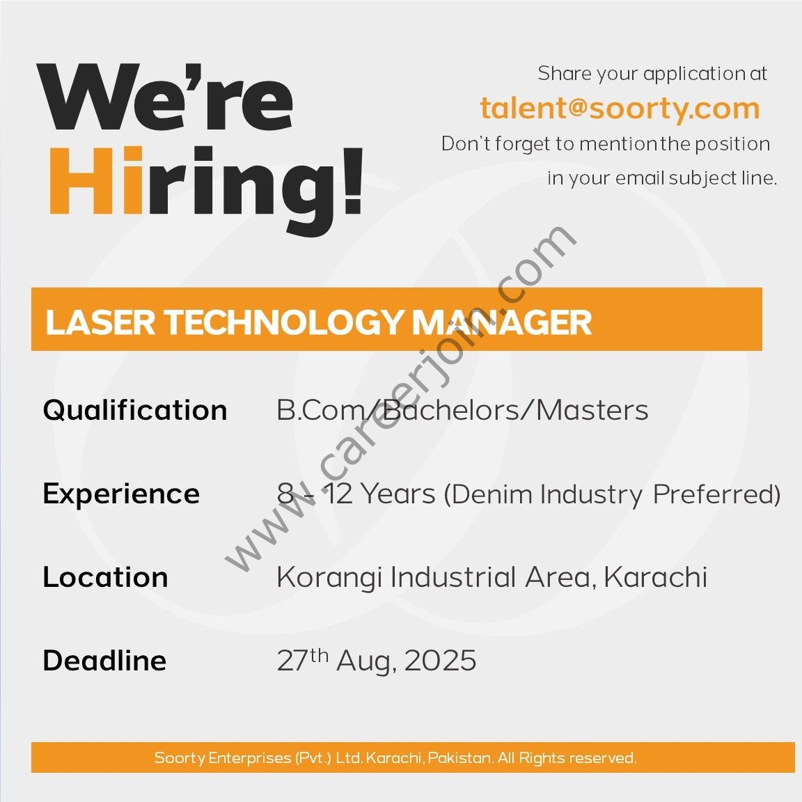 Soorty Enterprises Jobs August 2025 2