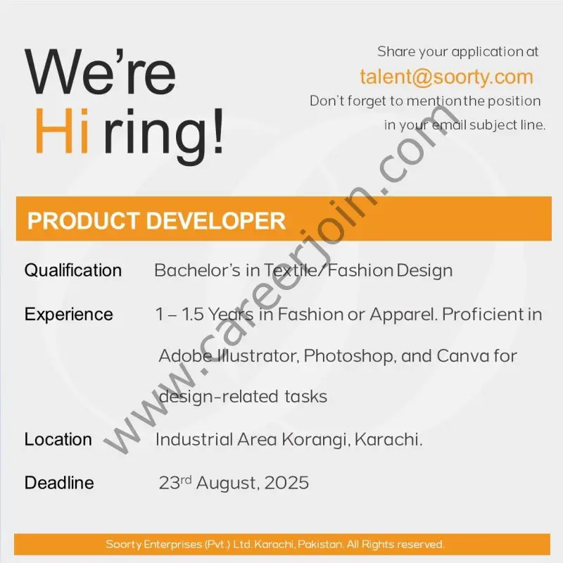 Soorty Enterprises Jobs Product Developer 1