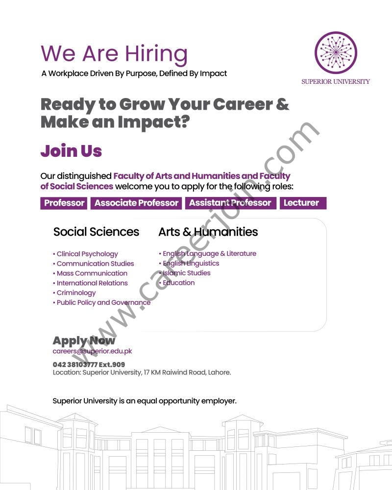 Superior University Jobs August 2025 1