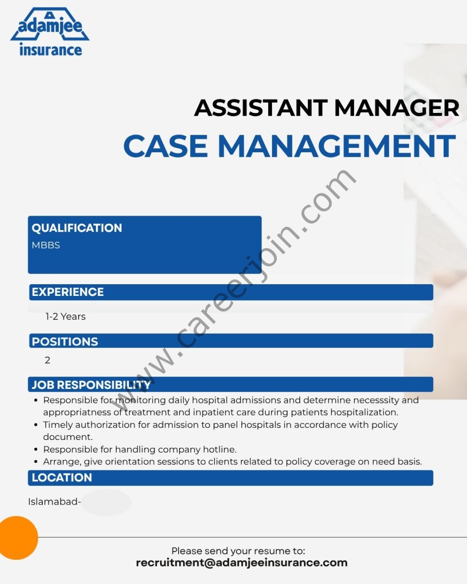 Adamjee Insurance Company Limited Jobs September 2025 2