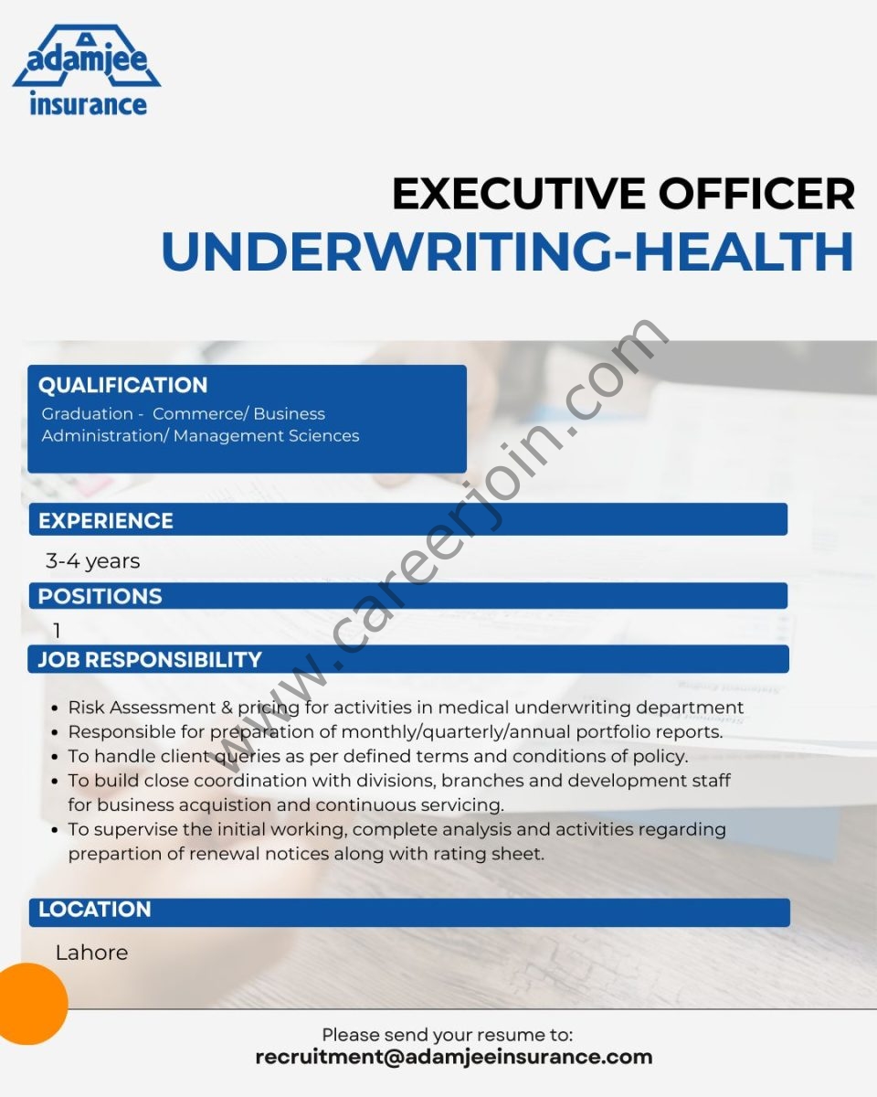 Adamjee Insurance Company Limited Jobs September 2025 1