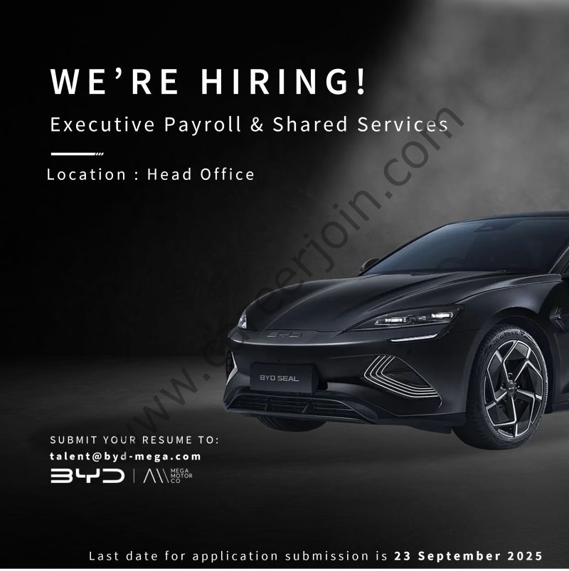 BYD Pakistan Jobs Executive Payroll and Shared Services 1