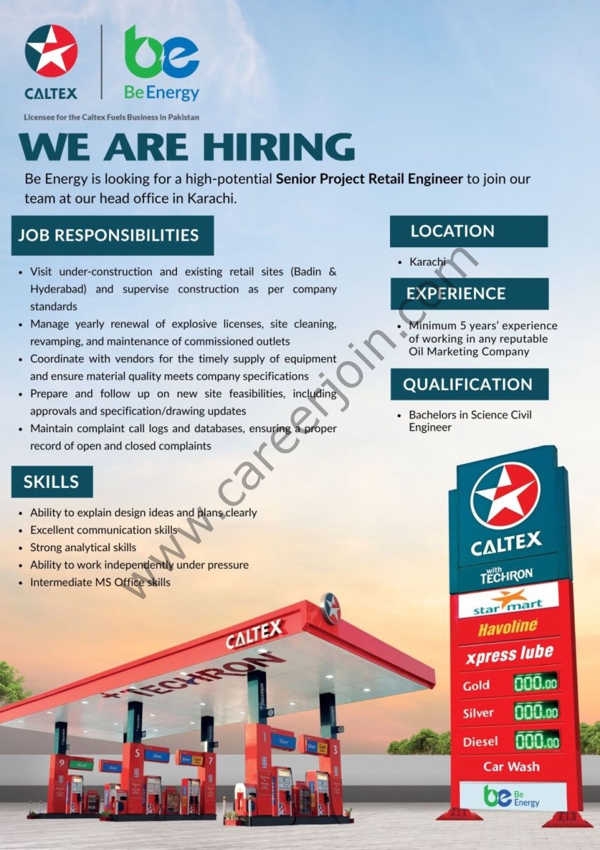 Be Energy Limited Jobs Senior Project Retail Engineer 1