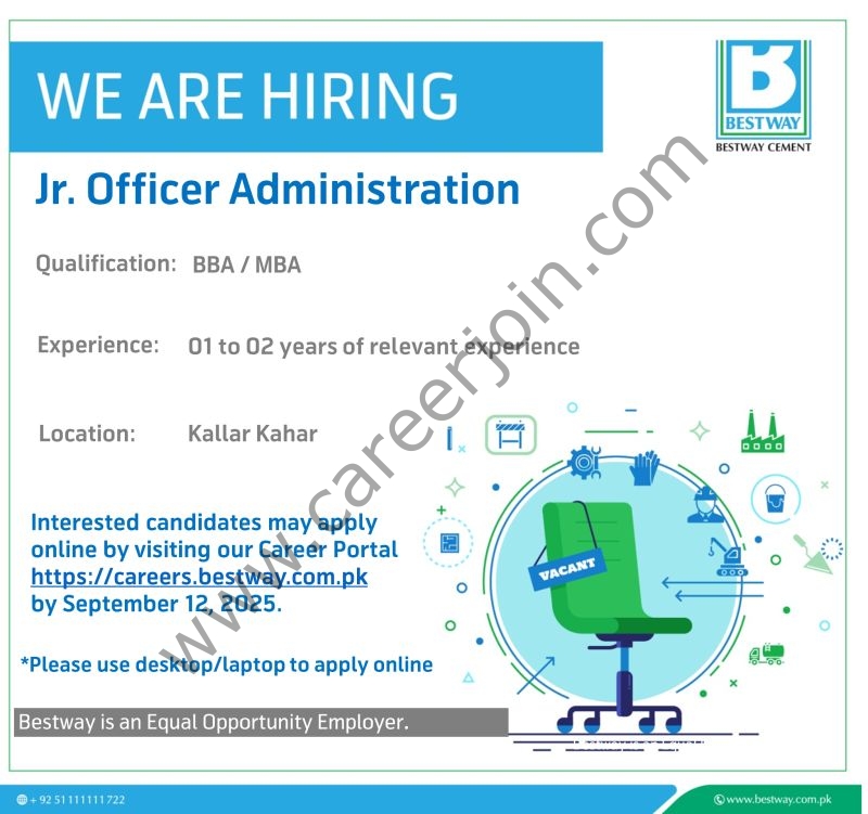Bestway Cement Limited Jobs Junior Officer Administration 1