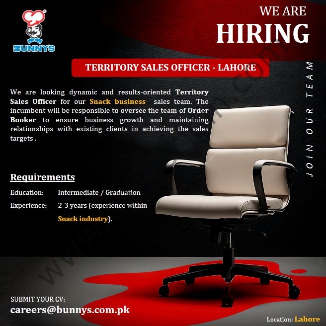 Bunny's Limited Jobs Territory Sales Officer 1