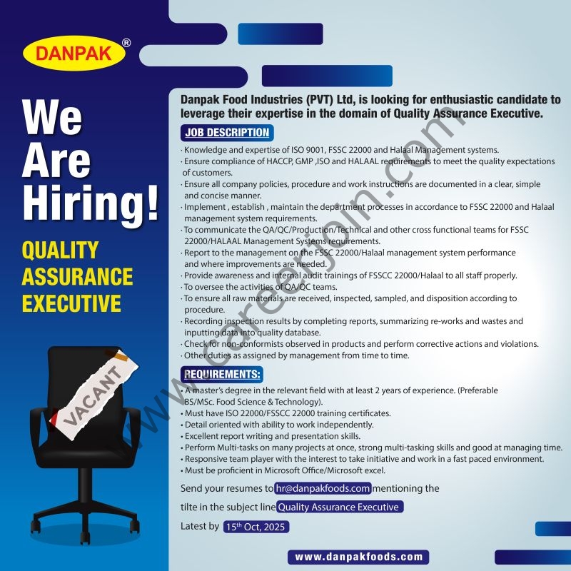 Danpak Food Industries Jobs September 2025 1