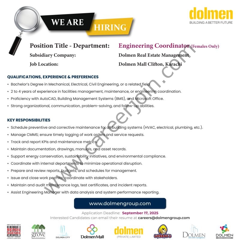 Dolmen Group Jobs Engineering Coordinator 1