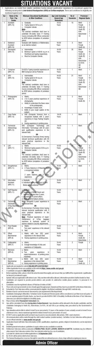 GHQ Jobs 31 August 2025 Express Tribune 1
