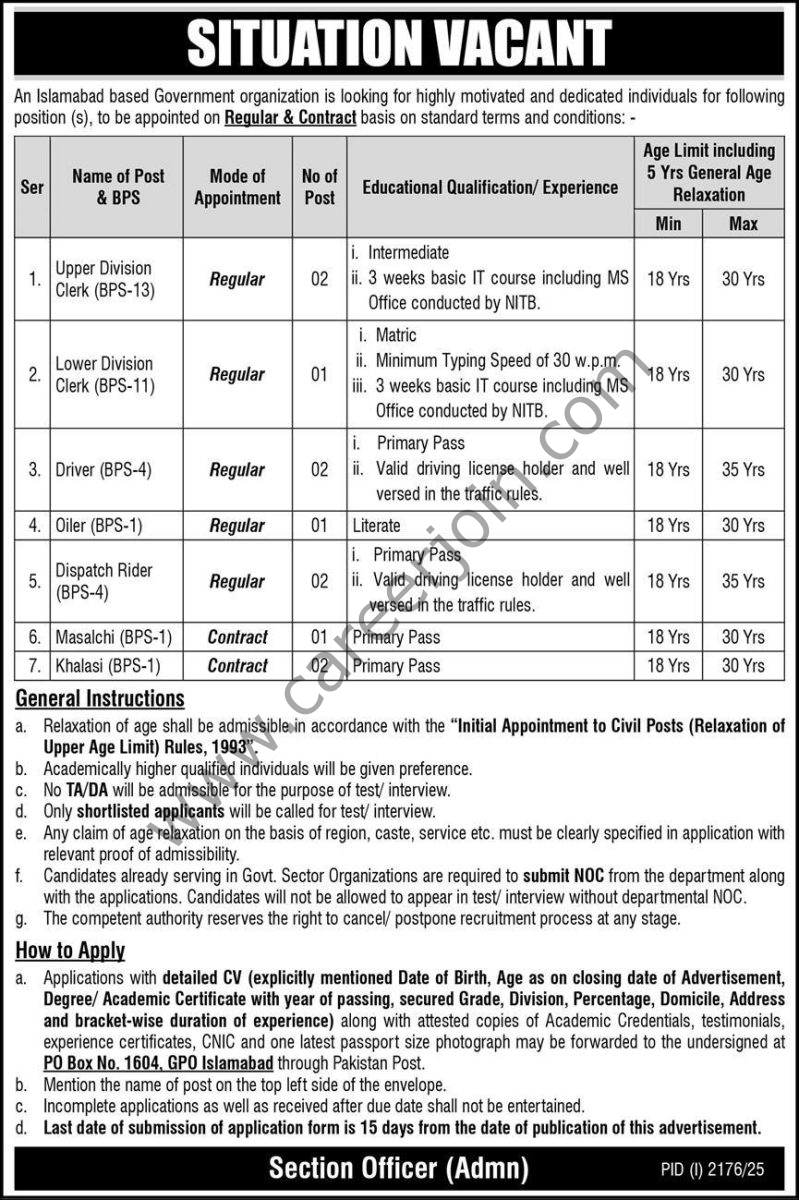 Government Organization Jobs 14 September 2025 Express 1