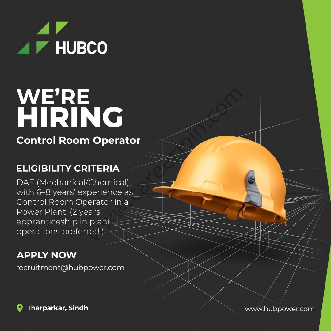 The HUB Power Company HUBCO Jobs Control Room Operator 1