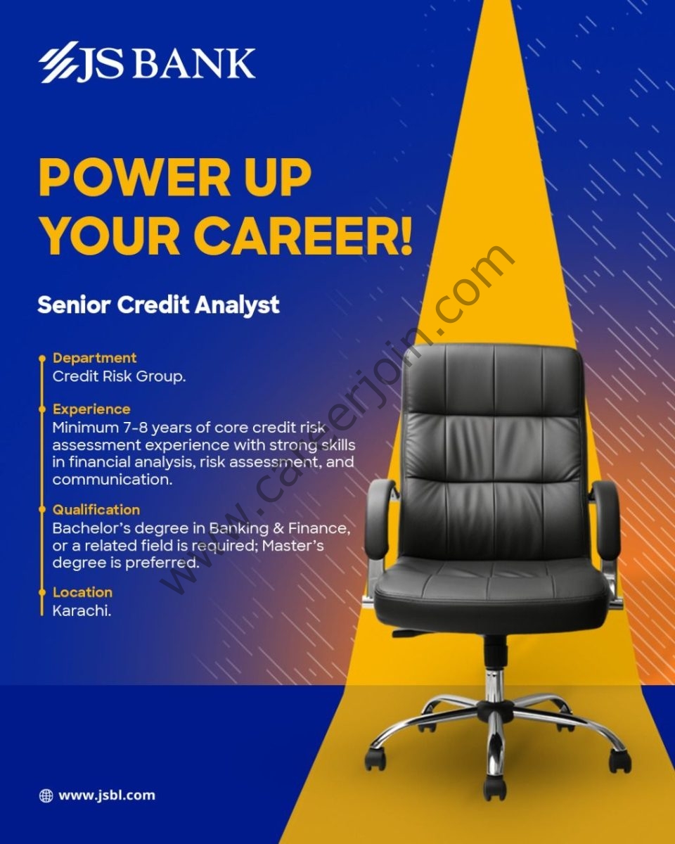 JS Bank Limited Jobs Senior Credit Analyst 1