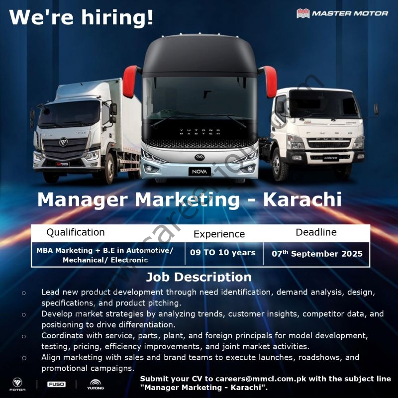 Master Motor Jobs September 2025 2