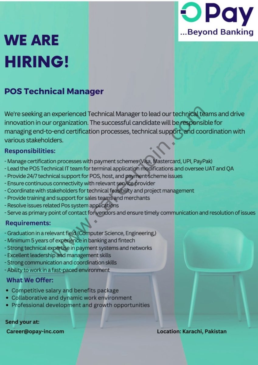 OPay Inc Jobs POS Technical Manager 1