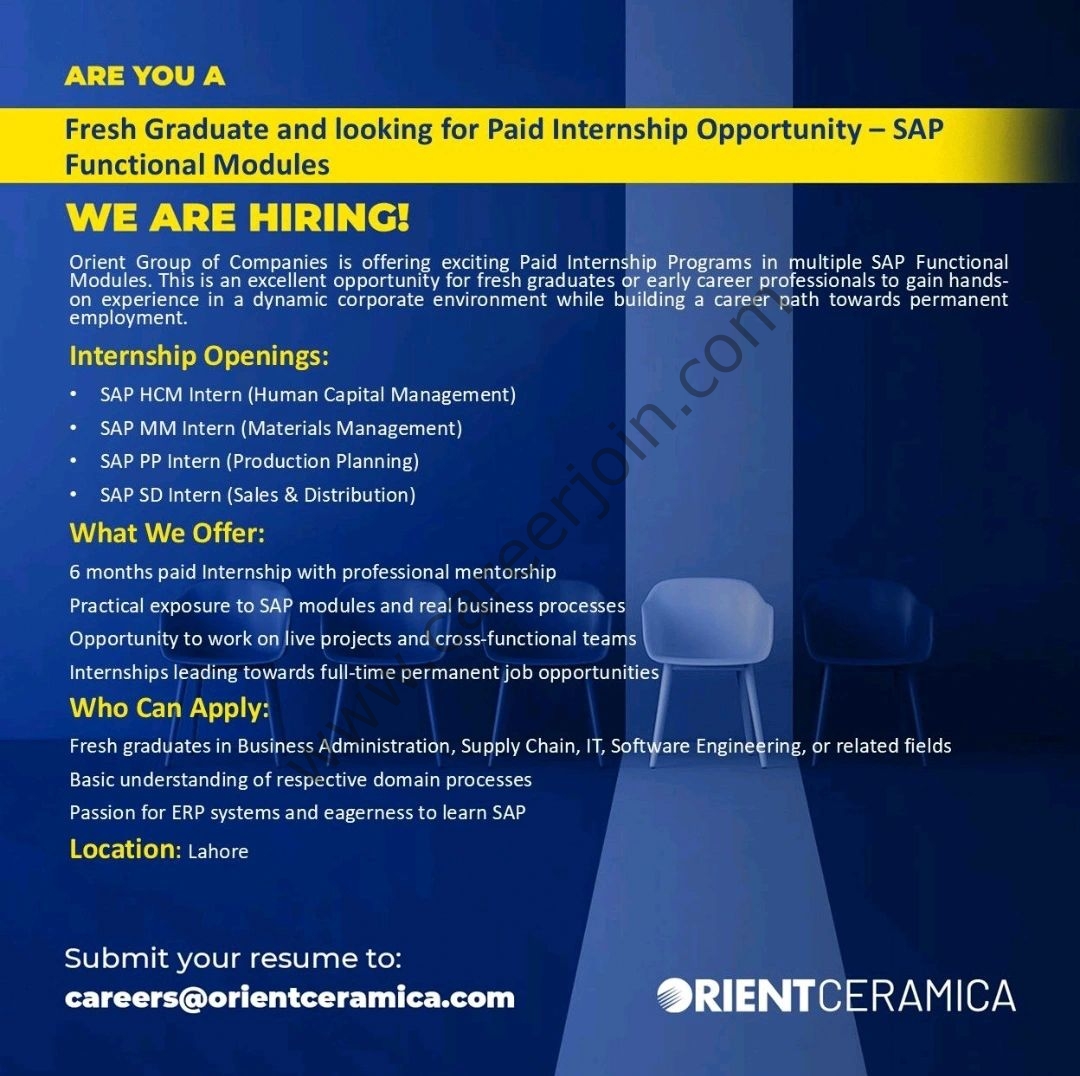 Orient Ceramica Jobs October 2025 1