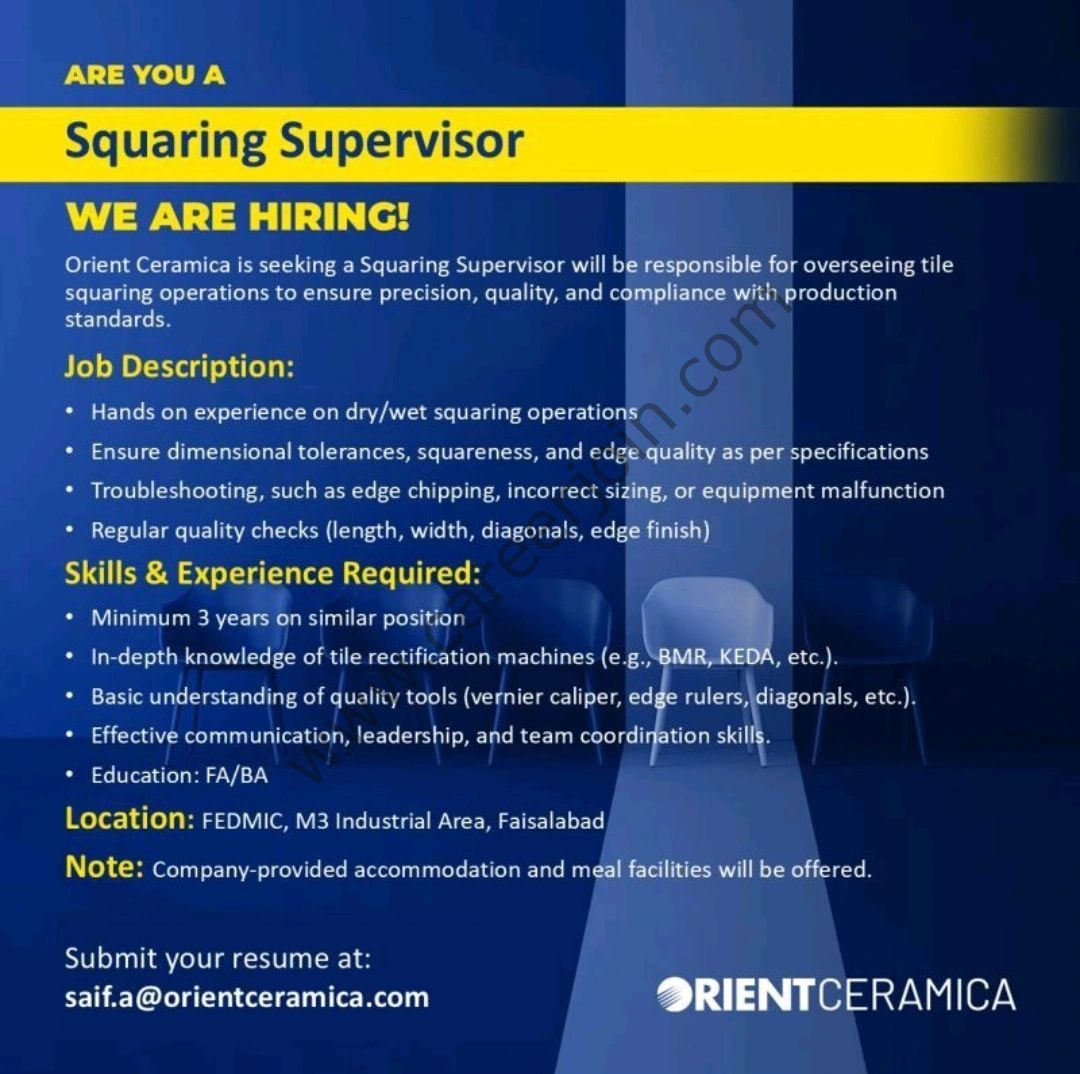 Orient Ceramica Jobs October 2025 2