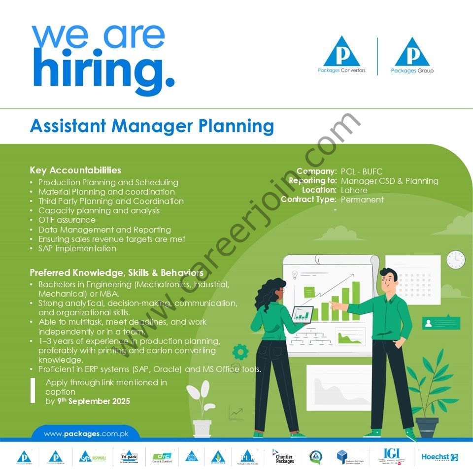 Assistant Planning Manager Packages Group Jobs Assistant Manager Planning