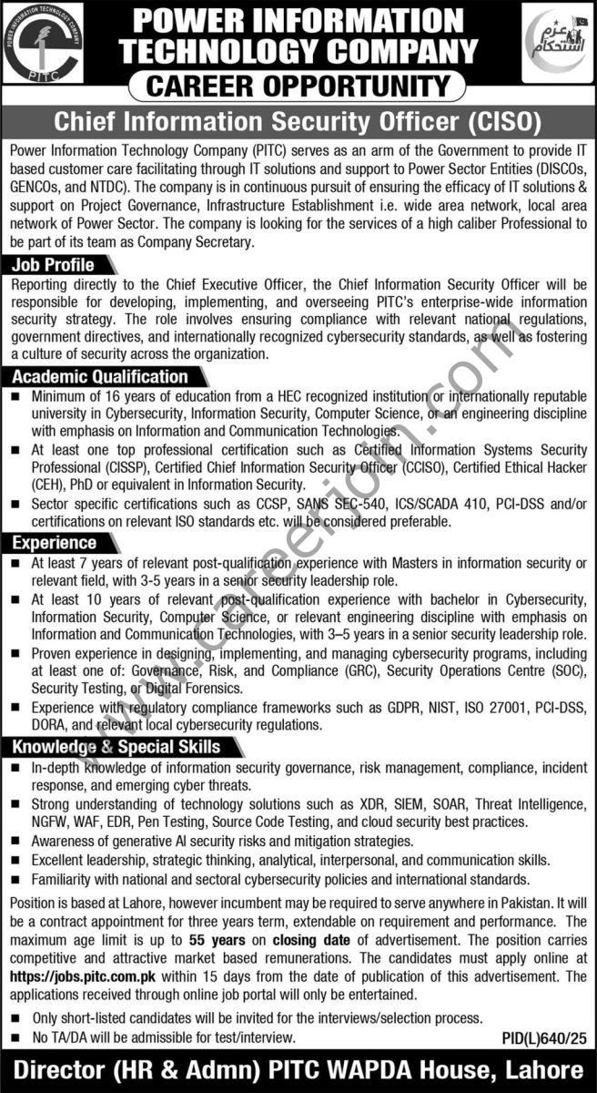Power Information Technology Co Jobs 14 September 2025 Express 1