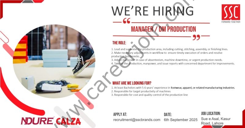 Service Sales Corporation SSC Jobs Manager / DM Production 1