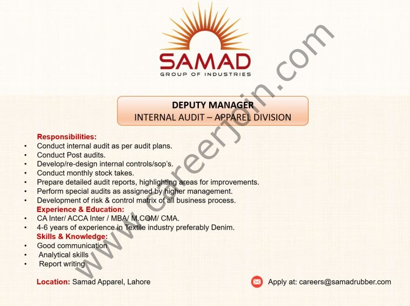 Samad Group Of Industries Jobs September 2025 2