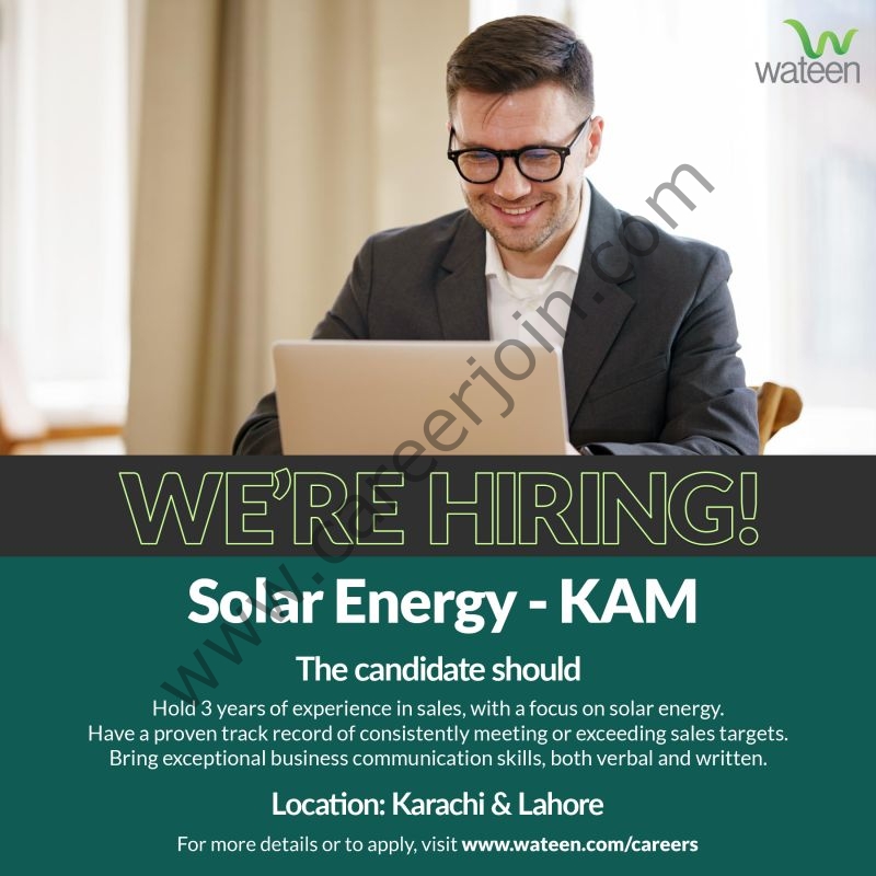 Wateen Telecom Limited Jobs Solar Energy Key Account Manager 1