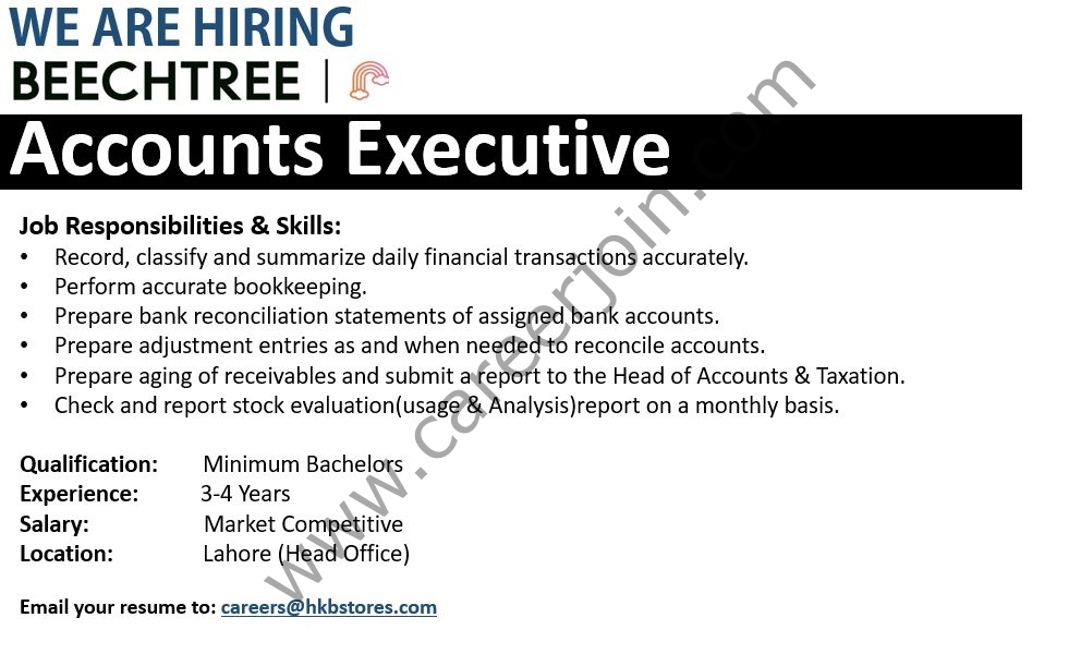 Beechtree Jobs Accounts Executive 1