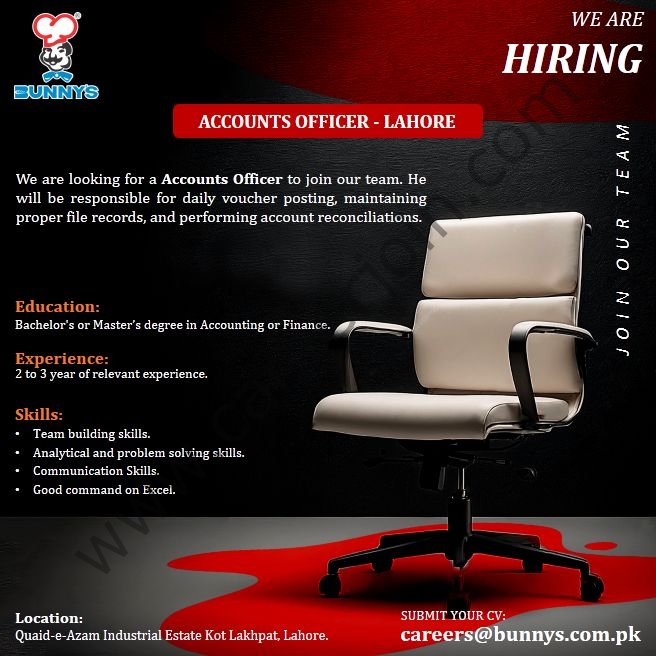 Bunny's Limited Jobs Accounts Officer 1