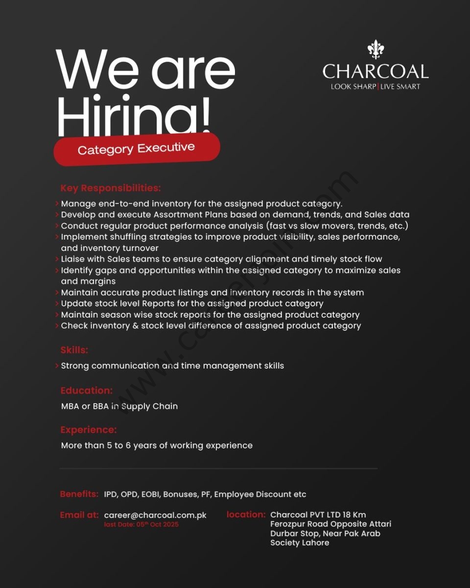Charcoal Pvt Ltd Jobs Category Executive  1