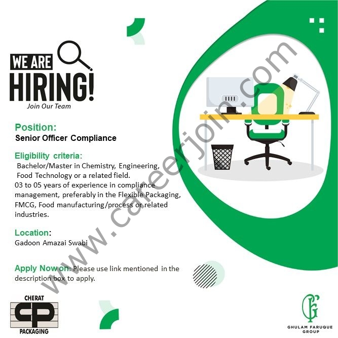 Cherat Packaging Ltd Jobs Senior Compliance Officer 1