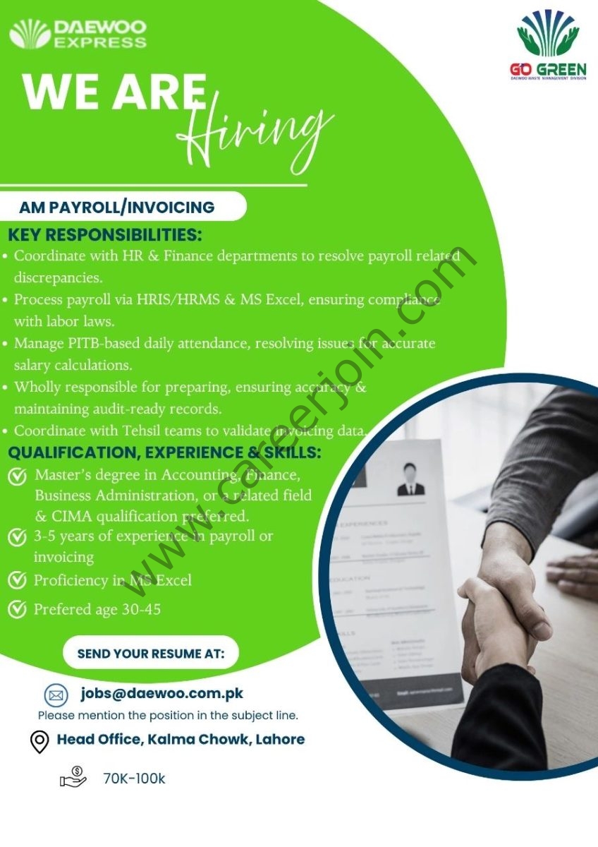 Daewoo Express Jobs October 2025 2