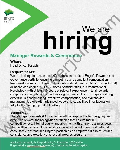 Engro Corporation Limited Jobs November 2025 3