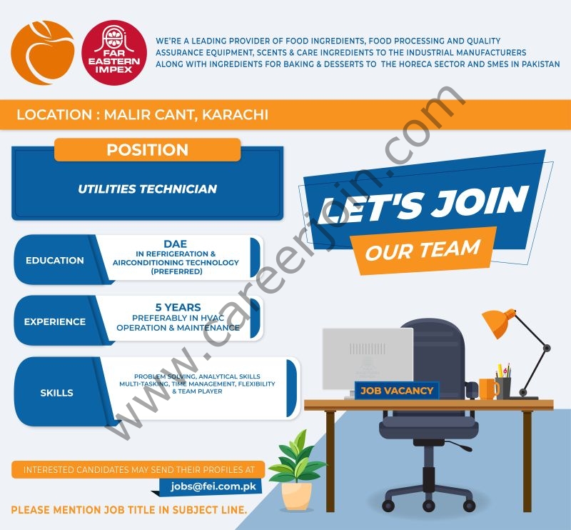 Far Eastern Impex Pvt Ltd Jobs Utilities Technician HVAC 1